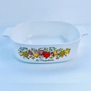 Vintage Fire King La Marjolaine Casserole for Cottage Kitchen